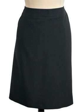 Women's Classic Design Midi Length Pencil Skirt, Zipper Vent/Slit, Black, Sz 20W